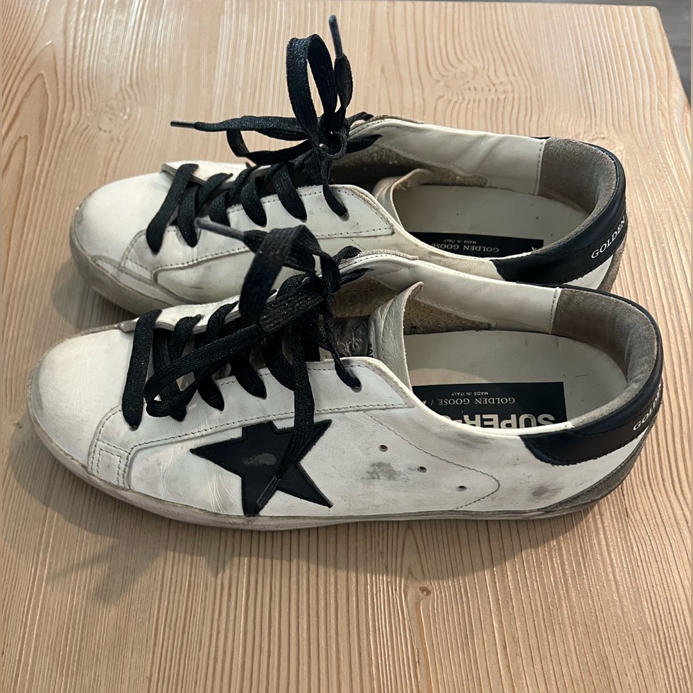 Golden Goose Black Star White Sneakers